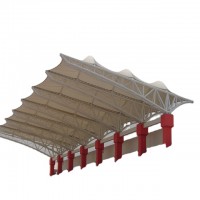 PTFE Tensile Membrane Structure Gymnasium Stadium Canopy Roofing