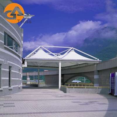 ptfe/pvdf architectural membrane for toll gate roof for stage for car packing